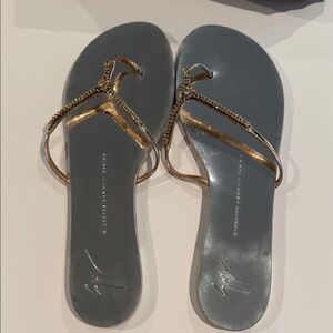 Giuseppe Zanotti Gold and Silver Sandals
